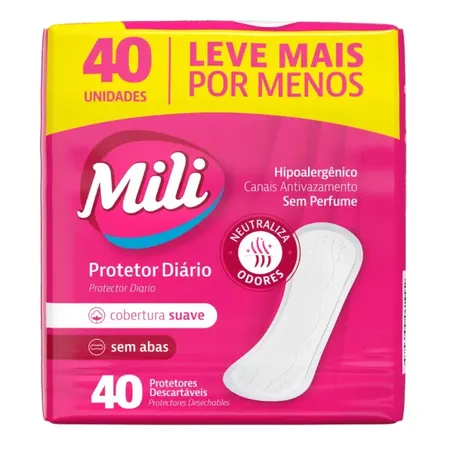 Absorvente mili protetor diario s/abas c