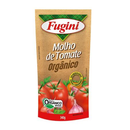 Molho de tomate fugini orgânico sachê 340g