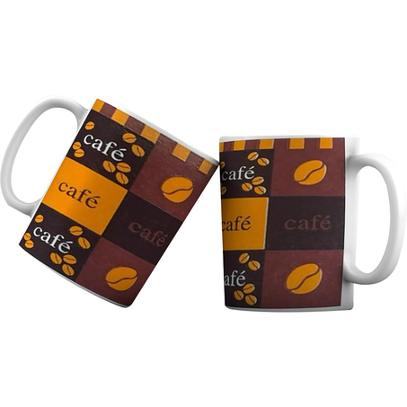 Caneca Unita 300ml - Café - Porcelana