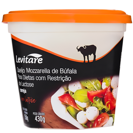 QUEIJO MOZZ BUFALA ZERO LAC LEVITARE 150G