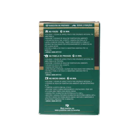 ARROZ PRATO FINO 500G ORGANICO 360-1