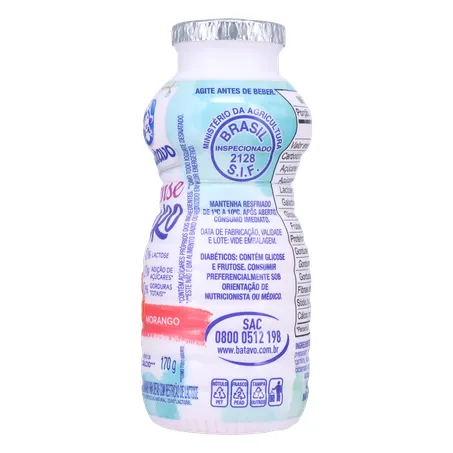 Bebida Láctea Fermentada Batavo Pense Zero Morango 170g 360-7