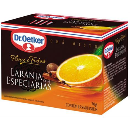 CHÁ DR OETKER F&F LARANJA C/ESPECIARIAS 30G