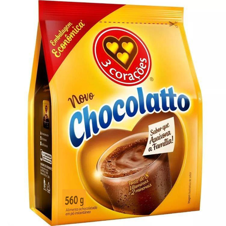 ACHOCOLATADO PÓ CHOCOLATTO 3 CORAÇÕES SC 560G