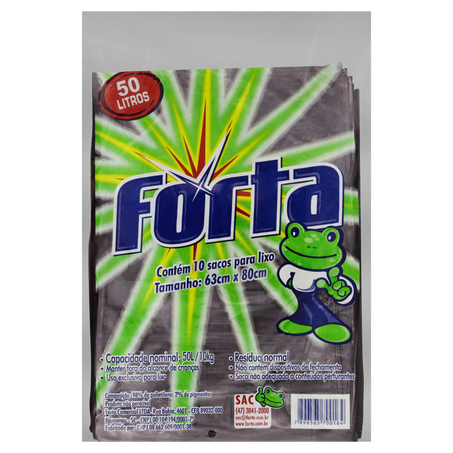 Saco para lixo forta 50lt 16