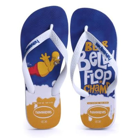 Snadália Havaianas Simpsons Branco e Azul 39/40