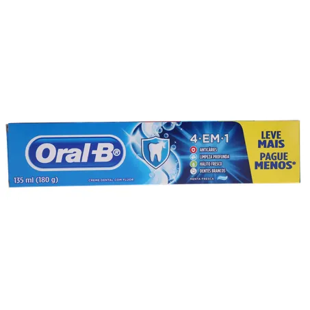 Creme dental oral-b 4 em 1 leve mais pague menos 180g 360-0