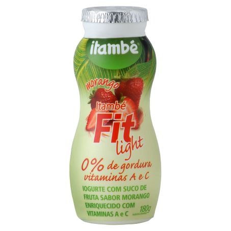 Iogurte itambé 180g fit zero morango