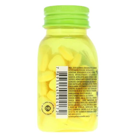 Pastilha Mentos Kiss Suor Limão Ácido Frasco com 55un - 38.5gr 360-23