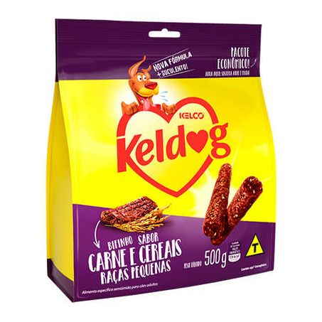 Raçao Kel Dog Bifinhos 500g Carne