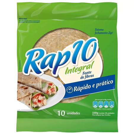 Pão pullman 330g rap 10 integral