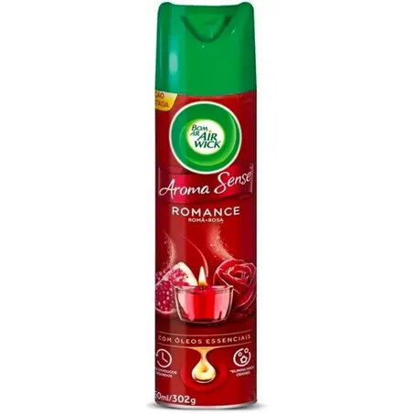Neutralizador de Odores Bom Ar Romance Romã + Rosa Frasco Spray 360ml