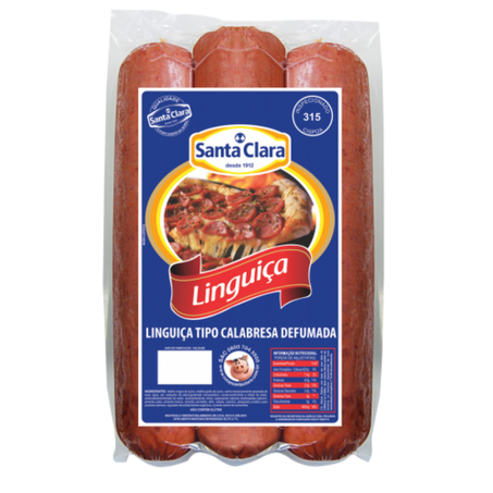 Linguiça calabresa santa clara tm grossa 300g