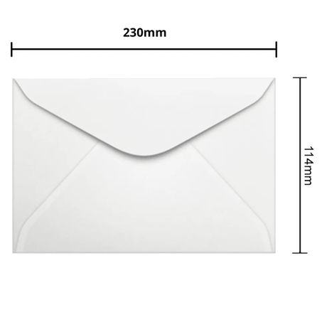 ESCOLAR ENVELOPE BRANCO MD 114X230 UN