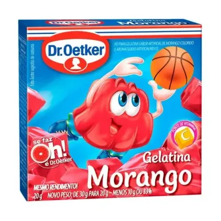 GELATINA DR OETKER MORANGO 20G