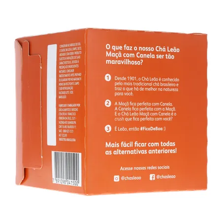 Chá Leão Maça e Canela C/10 Sachês 360-24