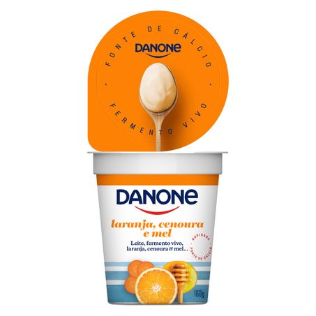 Iogurte integral laranja, cenoura e mel danone