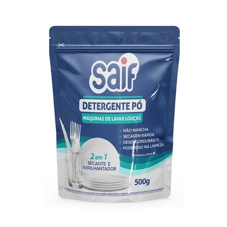 Detergente em po lava loucas saif sache 500g