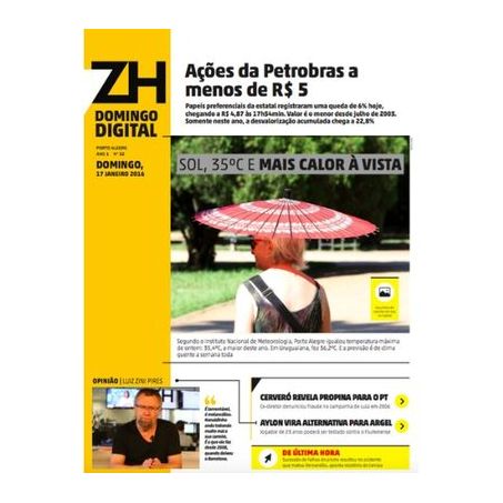 Jornal Zero Hora Conjunto Sabado E Domingo