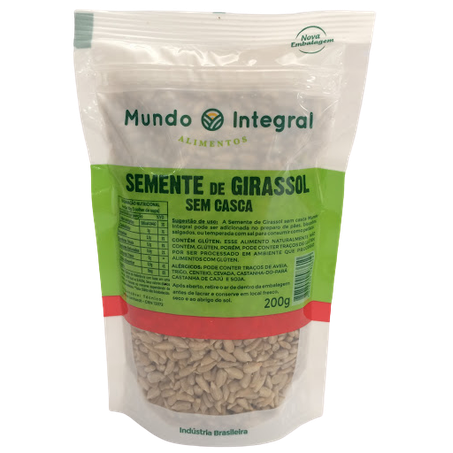 SEMENTE DE GIRASSOL MUNDO INTEGRAL 200G