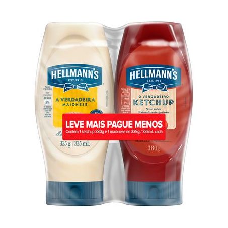 Kit Ketchup + Maionese 335g Hellmann's Leve Mais Pague Menos 380G