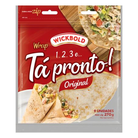 Pão tortilha wrap original wickbold tá pronto!