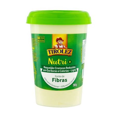 REQUEIJAO TIROLEZ CREMOSO LIGHT C/FIBRAS 200G