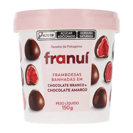 Framboesa Coberta C/Chocolate Amargo Franui Cong 150g 360-0