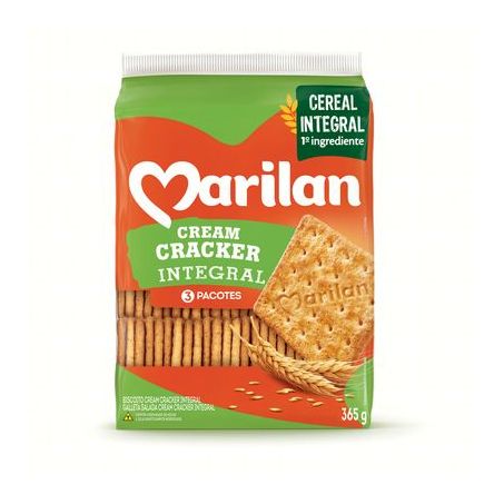 Biscoito Cream Cracker Integral Marilan Pacote 365G