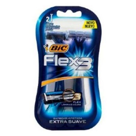 Aparelho barbear bic flex 3 extra suave com 2un