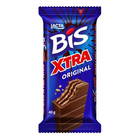 WAFER RECHEIO E COBERTURA CHOCOLATE LACTA BIS XTRA