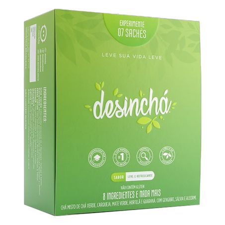 Chá 8 ingredientes desinchá com 7 sachês