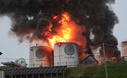Incêndio em distribuidora de combustível de Chapecó persiste por mais de 24 horas
