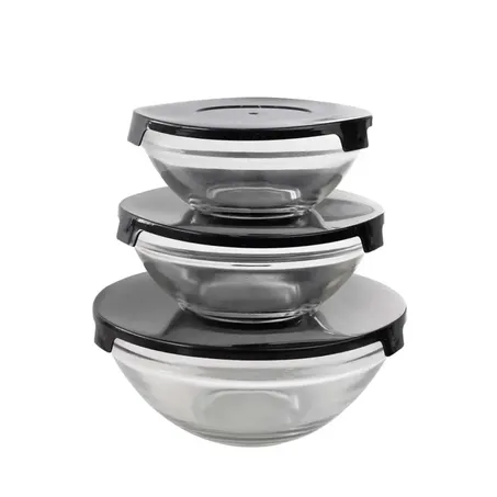 Conj 3 potes vidro 200/400/550ml