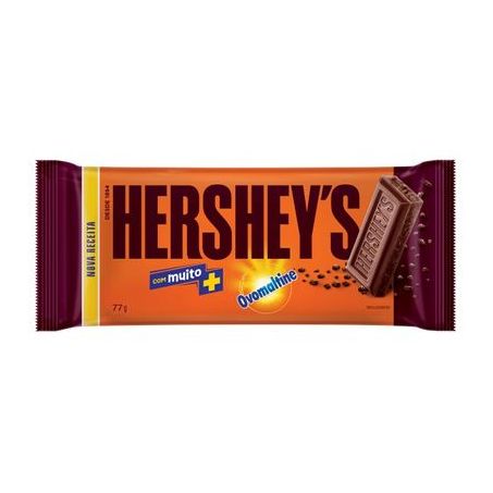 Barra de chocolate hersheys ovomaltine 77g
