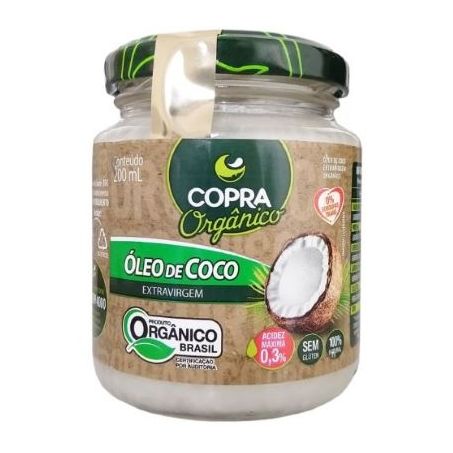 Óleo de coco extravirgem orgânico copra 200ml
