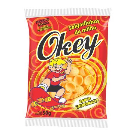 Salgadinho okei 50g concha churrasco