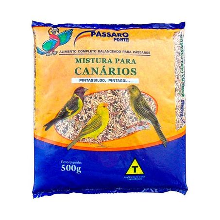 	 ALIMENTO PASSARO FORTE 500G CANARIOS
