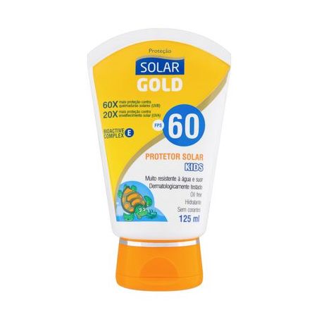 Protetor Solar Hidratante Fps 60 Solar Gold Kids Bisnaga 125ML