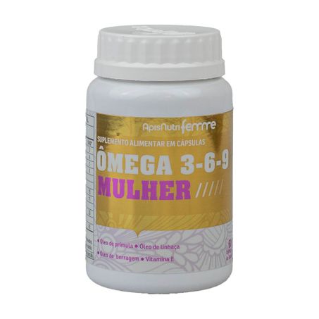 ÔMEGA 3-6-9 MULHER 1000MG 60CAPS APISNUTRI