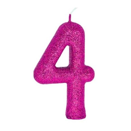 Vela aniversário cintilante pink regina n4