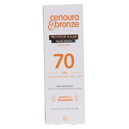 Protetor solar facial cenoura e bronze fps 70 50g 360-0