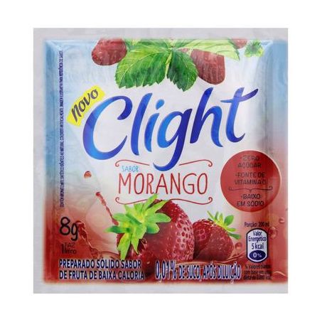 Suco po clight morango 8g