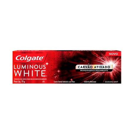 Creme Dental Colgate Luminous White Carvão Ativado Caixa 70gr