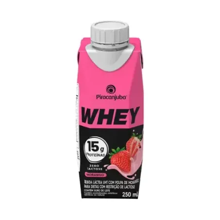 Bebida láctea piracanjuba 250ml zero lactose sabor morango