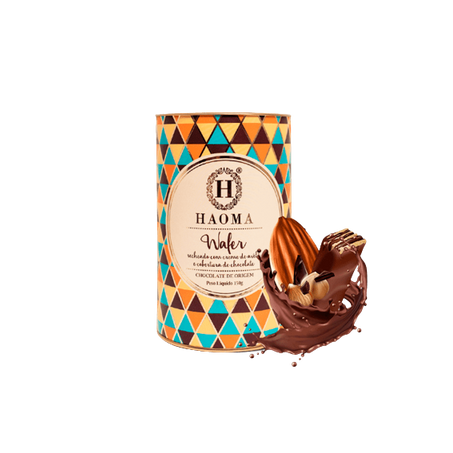 WAFER HAOMA 150G COM CREME DE AVELA E COBERTURA DE CHOCOLATE