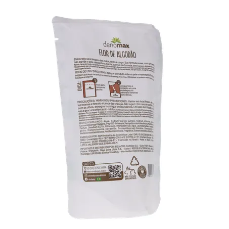 SABONETE LÍQUIDO DENOMAX SACHÊ FLOR DE ALGODÃO 200ML 360-15