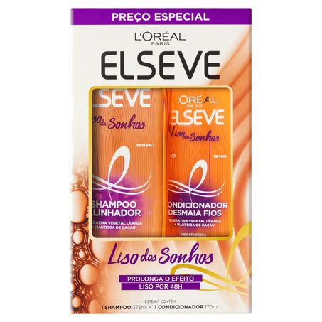 Kit elseve sh 375ml+cond 170ml liso sonhos.