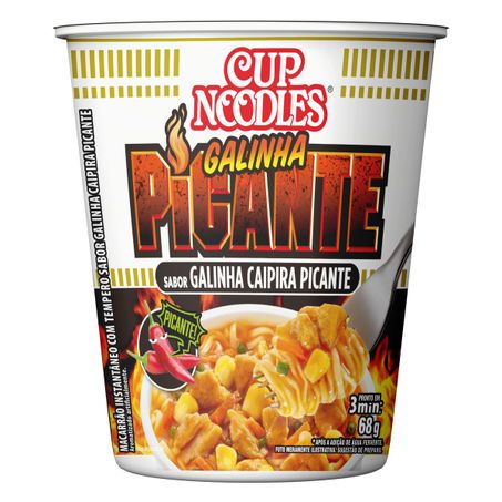 MACARRÃO INSTANTÂNEO GALINHA CAIPIRA PICANTE NISSIN CUP NOODLES