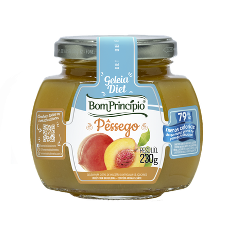Geleia bom principio pessego diet 230g